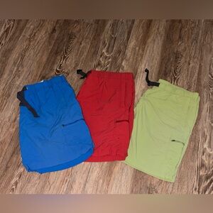 Columbia Men's swim Shorts in Red, Blue, and Green😎 Bundle of 3